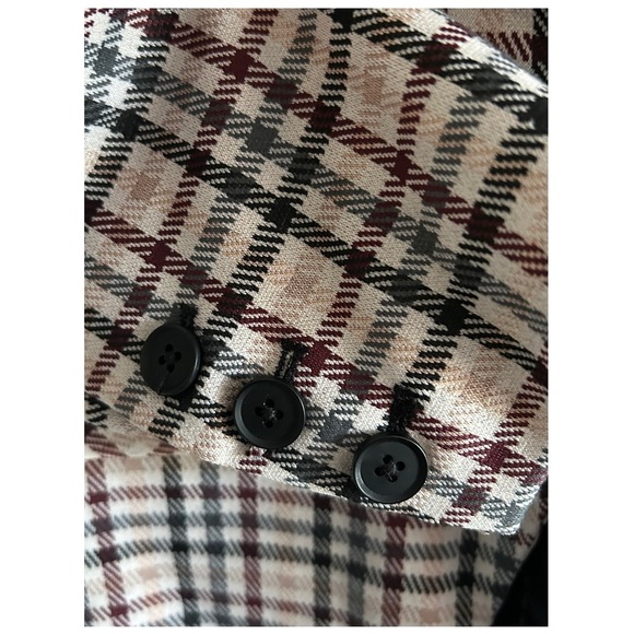 TORRID Studio Double Knit Plaid Blazer Sz 00 or M 10 NWOT office academia preppy - Picture 6 of 12